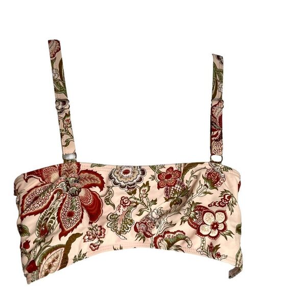 Shein Floral Ruched Ruffle Bikini Top 3XL - Picture 2 of 10